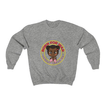 Load image into Gallery viewer, Crewneck Sweatshirt Born For War African American Girl
