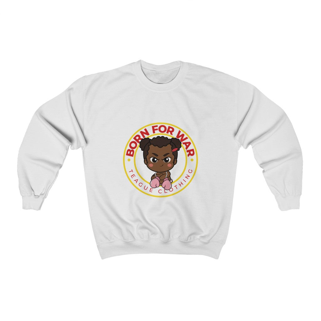 Crewneck Sweatshirt Born For War African American Girl