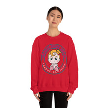 Load image into Gallery viewer, Crewneck Sweatshirt Born For War Caucasian Girl
