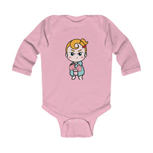 Load image into Gallery viewer, Infant Long Sleeve Bodysuit Caucasian Girl
